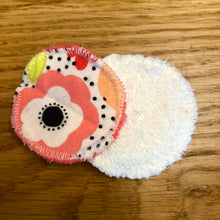 Load image into Gallery viewer, Cloth makeup rounds, each set of 30 is packaged in a chiffon bag for laundering, and includes 18 two-ply flannel and 12 terrycloth-backed rounds.
