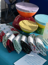 Load image into Gallery viewer, Holiday Print Reusable  Bowl Covers